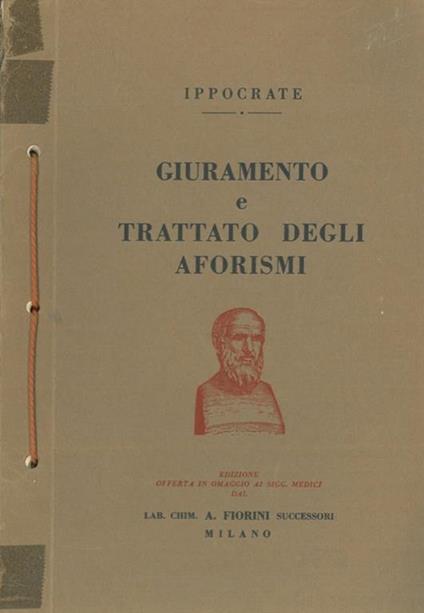 Giuramento e trattato degli aforismi - Ippocrate - copertina