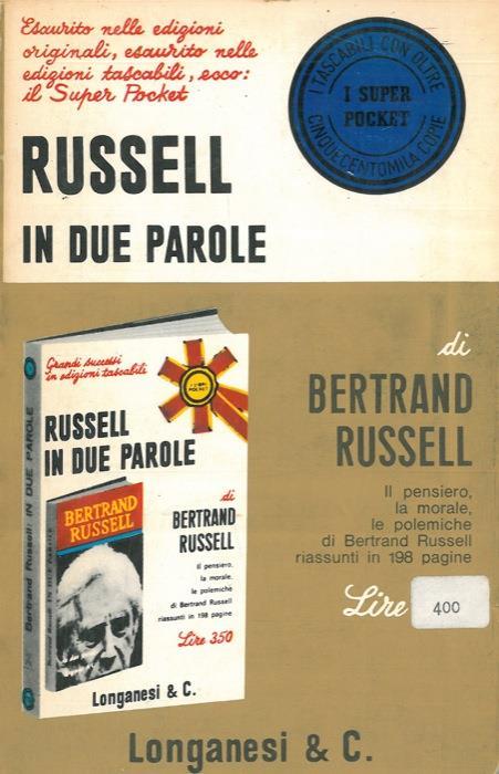 In due parole - Bertrand Russell - copertina