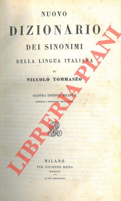 Nuovo dizionario dei sinonimi della lingua italiana