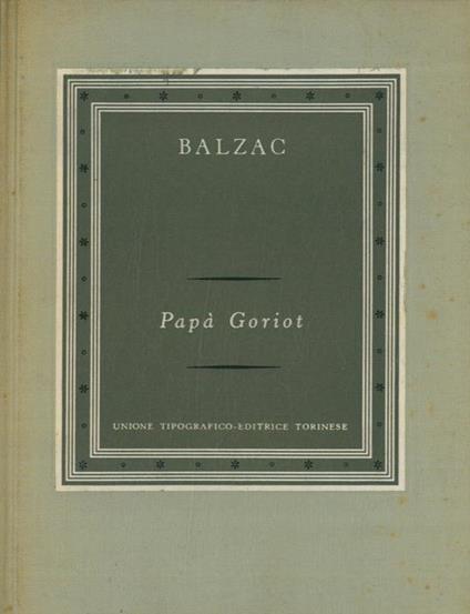 Papà Goriot - copertina