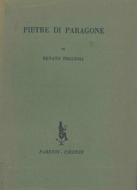 Pietre di paragone - Renato Poggioli - copertina