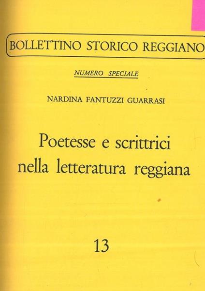 Poetesse e scrittrici nella letteratura reggiana - copertina