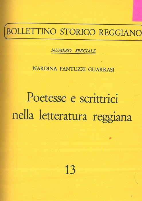 Poetesse e scrittrici nella letteratura reggiana - copertina