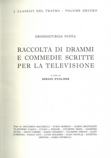 Raccolta di drammi e commedie scritte per la televisione - Sergio Pugliese - copertina