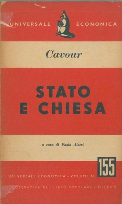 Stato e chiesa - Camillo Cavour - copertina