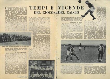 Tempi e vicende del giuoco del calcio - Bruno Roghi - copertina