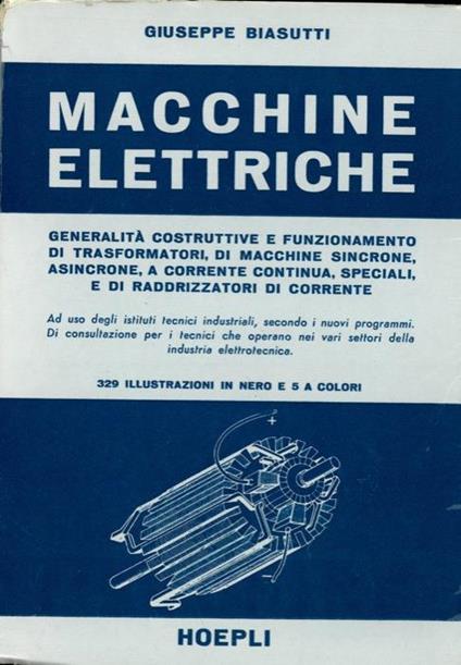 Macchine elettriche - Giuseppe Biasutti - copertina