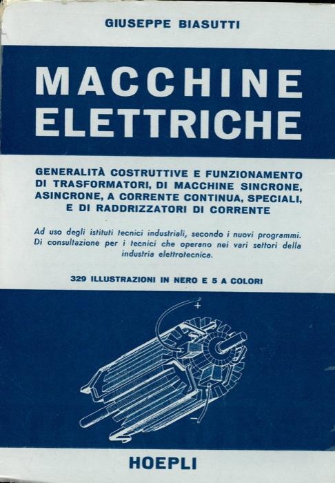 Macchine elettriche - Giuseppe Biasutti - copertina