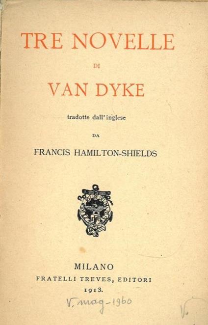 Tre novelle tradotte dall'inglese da Francis Hamilton Shields - copertina