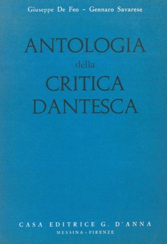 Antologia della critica dantesca - Giuseppe De Feo - copertina
