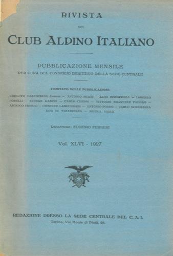 Rivista del Club Alpino Italiano. Pubblicazione mensile - Eugenio Ferreri - copertina