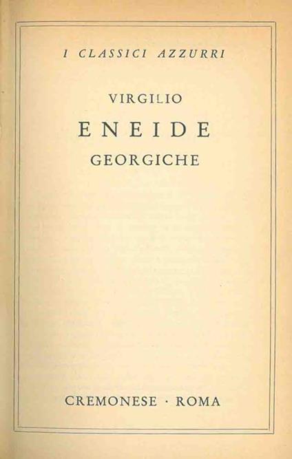Eneide. Georgiche - Publio Virgilio Marone - copertina