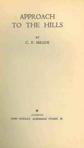 Approach to the hills - copertina