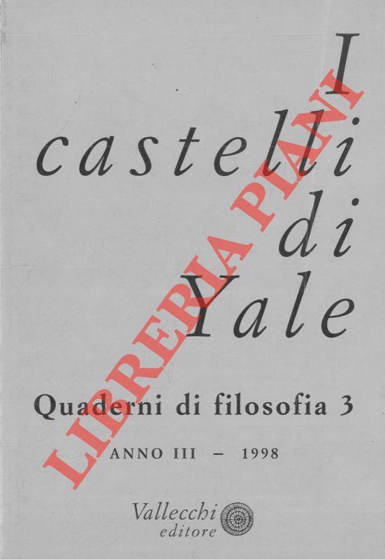 I castelli di Yale. Quaderni di filosofia. N. 3