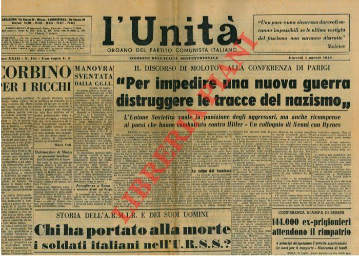 Conferenza di Parigi, trattato di pace, e altri problemi di quel periodo