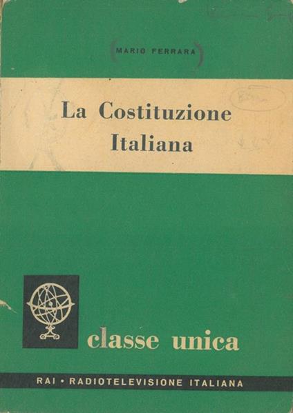 La Costituzione Italiana - Mario Ferrara - copertina