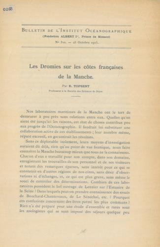 Les Dromies sur les cotes franaises de la Manche - Émile Topsent - copertina