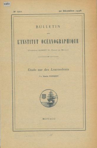Etude sur des Leucosolenia - Émile Topsent - copertina