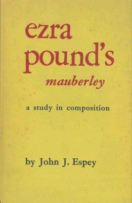 Ezra Pound's Mauberley. A study in composition - Ezra Pound - copertina