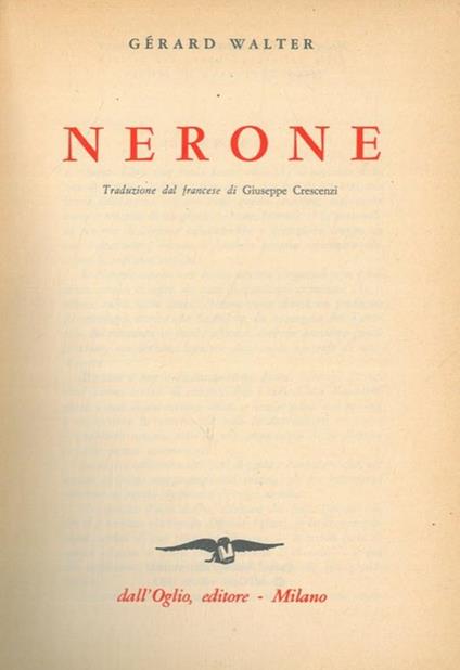Nerone - Gérard Walter - copertina