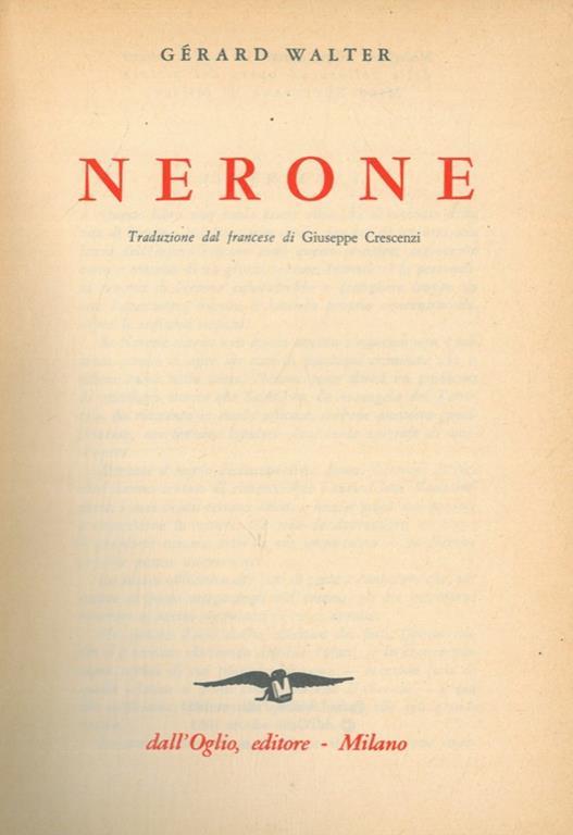 Nerone - Gérard Walter - copertina
