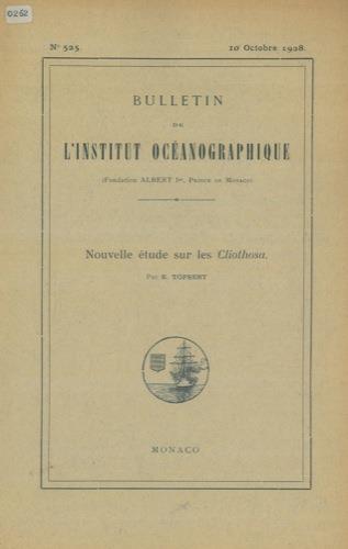 Nouvelle étude sur les Cliothosa - Émile Topsent - copertina