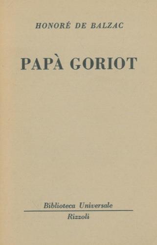 Papà Goriot - Honoré de Balzac - copertina