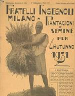 Piantagioni semine e per l'autunno 1931