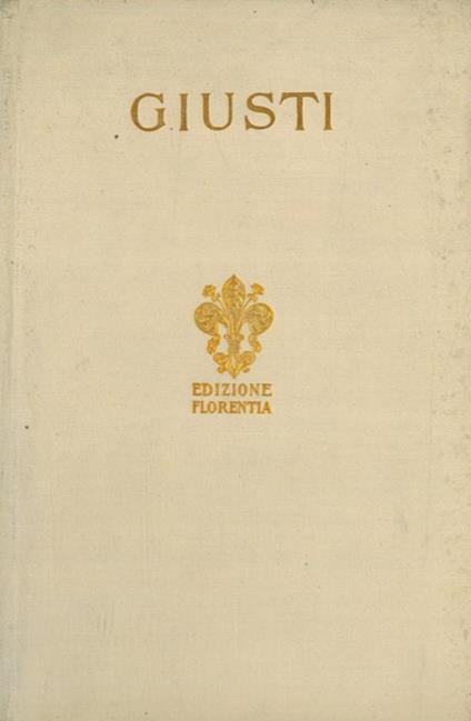Poesie - Giuseppe Giusti - copertina