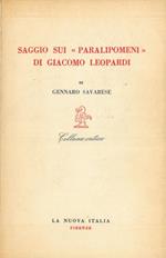 Saggio sui \Paralipomeni\