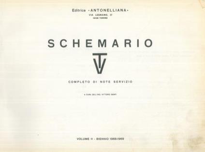 Schemario TV. Completo di note di servizio. Volume 11. Biennio 1968-69 - Vittorio Banfi - copertina