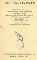 Lo spartivento. (Foglio di poesia militante)