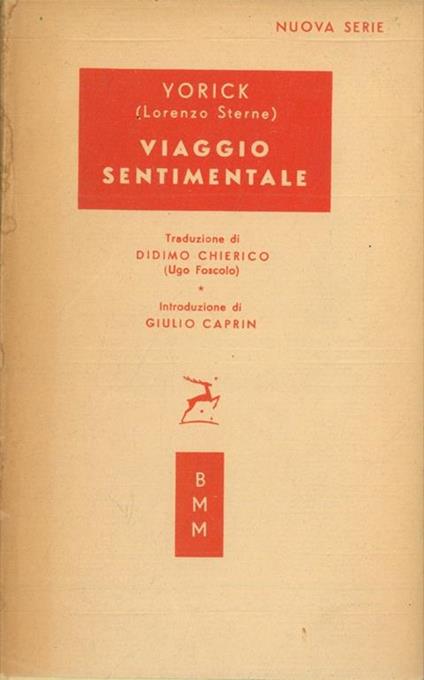 Viaggio sentimentale lungo la Francia e l'Italia - Yorick - copertina