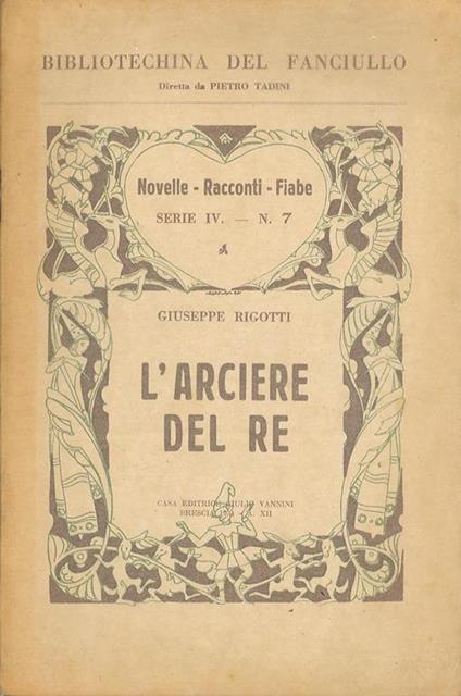 L' arciere del Re - copertina