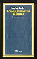 Come si fa una tesi di laurea - Umberto Eco - copertina