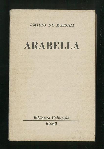 Arabella - Emilio De Marchi - copertina