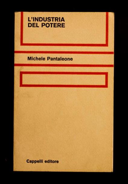 L' industria del potere - Michele Pantaleone - copertina