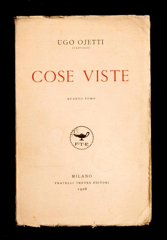 Cose viste - Quarto tomo - Ugo Ojetti - copertina
