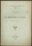 Le Emendationes in T. Livivm di L. Valla