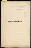 Minois Aemulus - Giuseppe Morabito - copertina