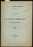 Un codice abbreviato di Valerio Massimo