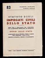 Statuto degli impiegati civili dello Stato - copertina