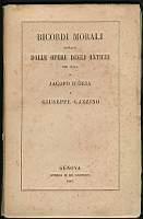 Ricordi morali estratti dalle opere degli antichi - Jacopo D'Oria,Giuseppe Gazzino - copertina