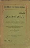 Opuscules choisis - Blaise Pascal - copertina