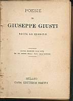 Poesie di Giuseppe Giusti