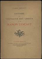Histoire du Chevalier des Grieux et de Manon Lescaut - Antoine-François Prévost - copertina