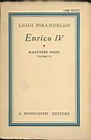 Enrico IV Maschere Nude - Luigi Pirandello - copertina