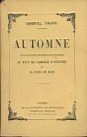 Automne - Gabriel Faure - copertina