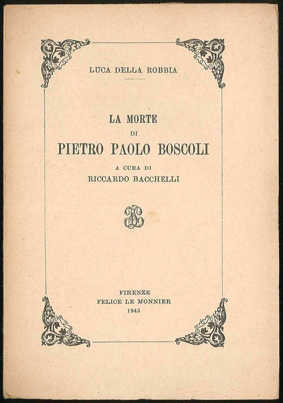 La morte di Pietro Paolo Boscoli