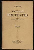 Nouveaux pretextes Réflexions sur quelques points de littérature et de morale - André Gide - copertina